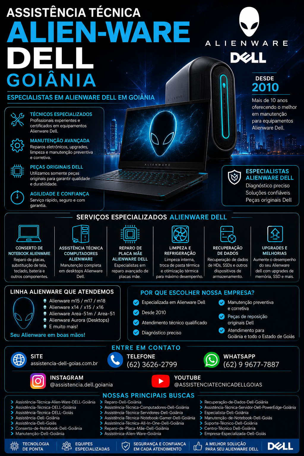 ASSISTÊNICA TÉCNICA DA ALIEN WARE GOIÂNIA E REGIÃO CENTRO OESTE