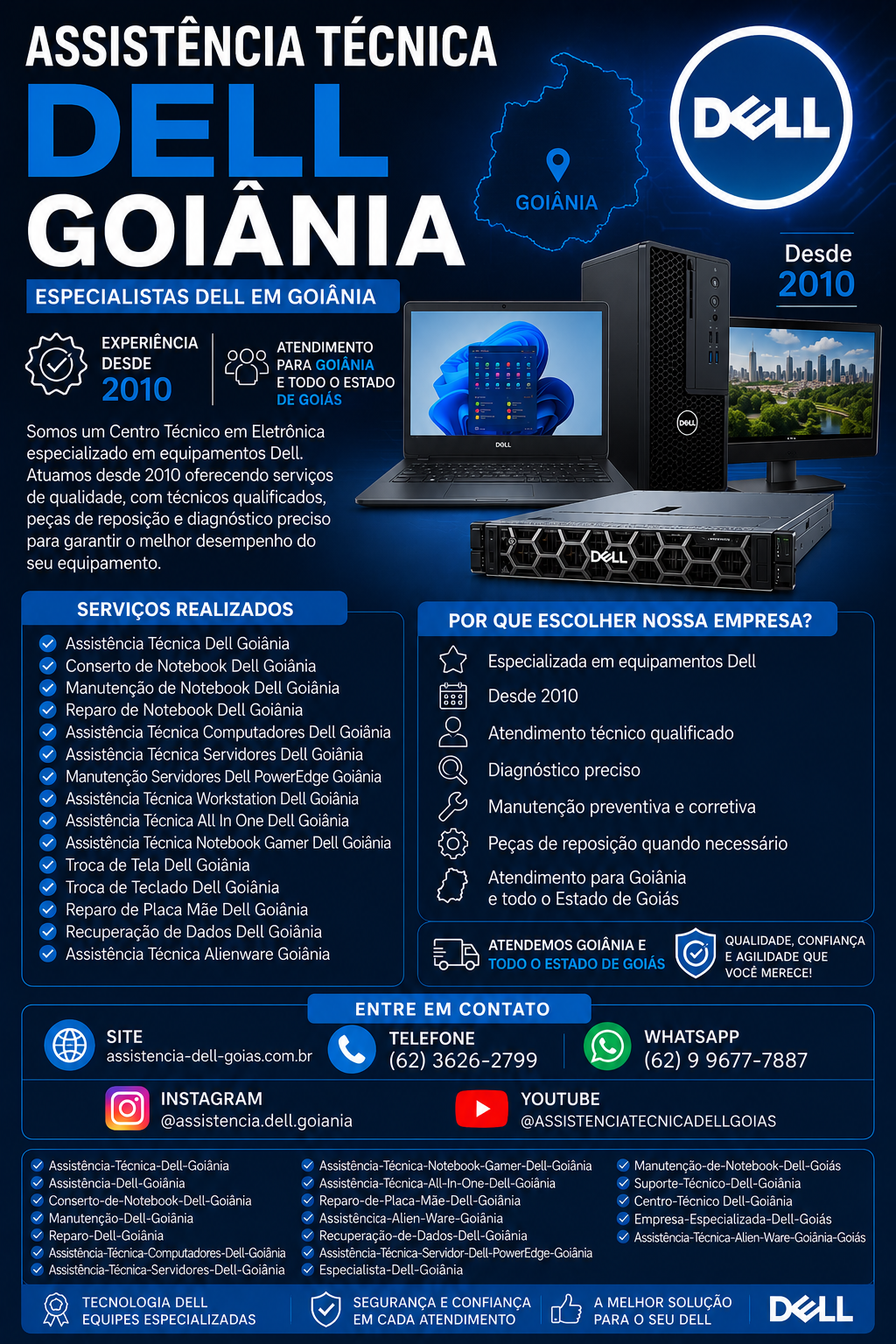 ASSISTÊNICA TÉCNICA DA DELL EM GOIÂNIA GOIÁS E REGIÃO CENTRO OESTE