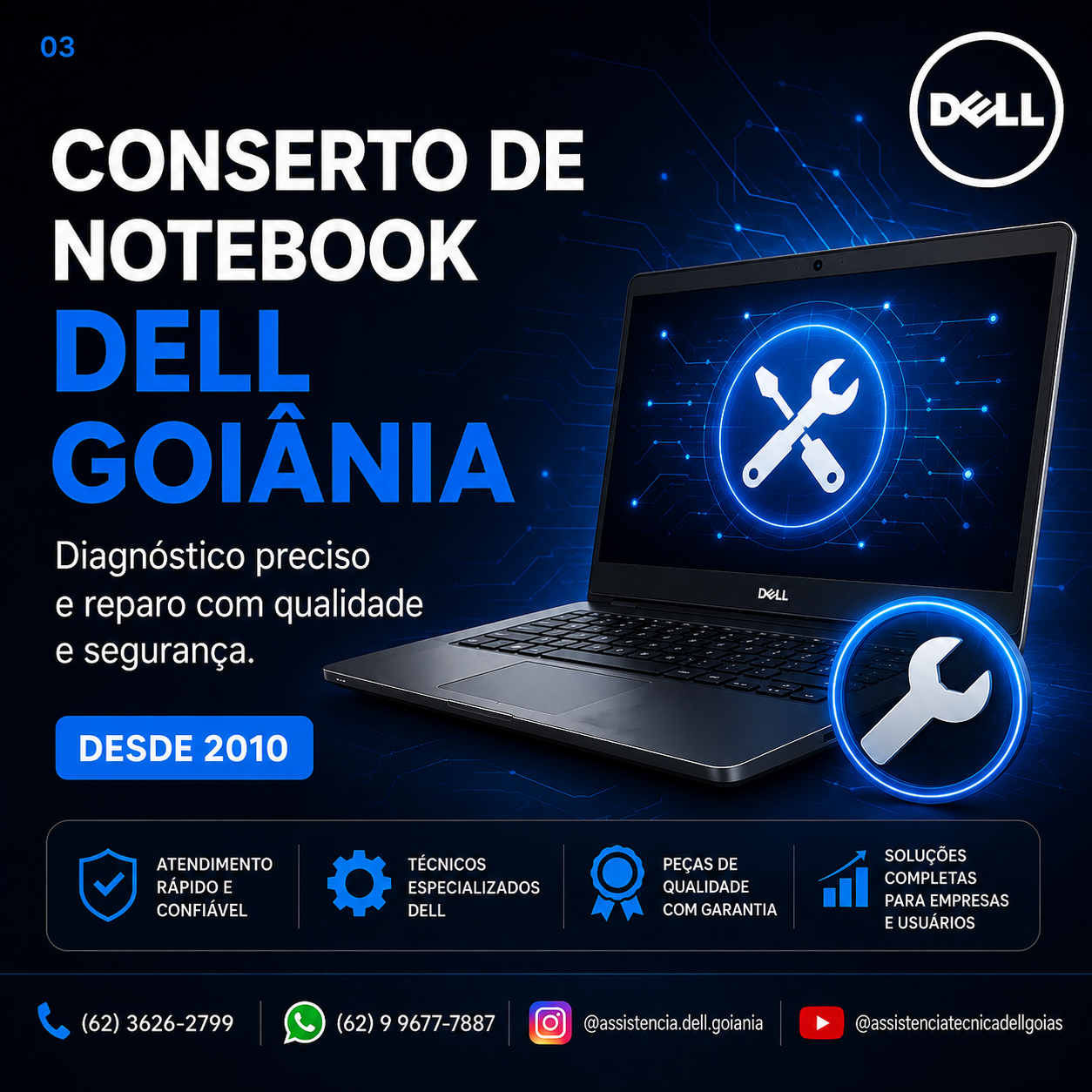 CONSERTO NOTEBOOK DELL GOIÁS